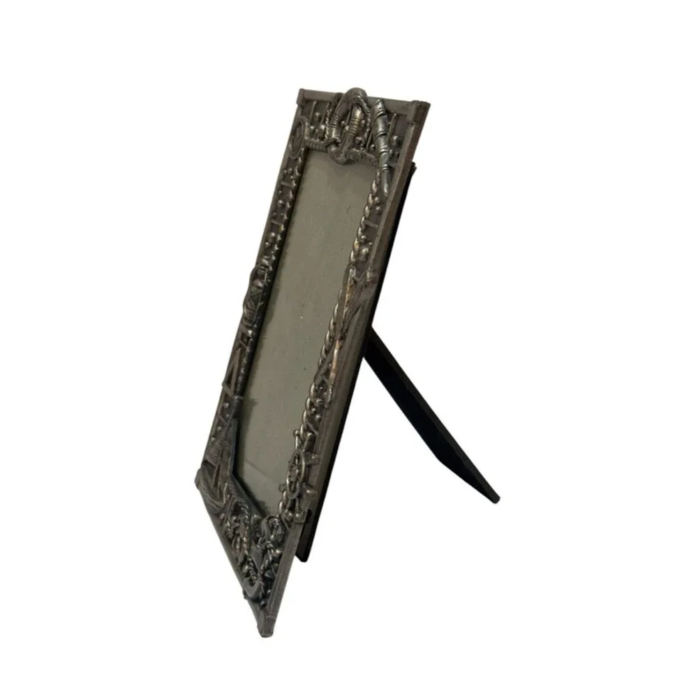 Vintage Sixtrees Nautical Silver Tone Metal Photo Picture Frame Velvet Back